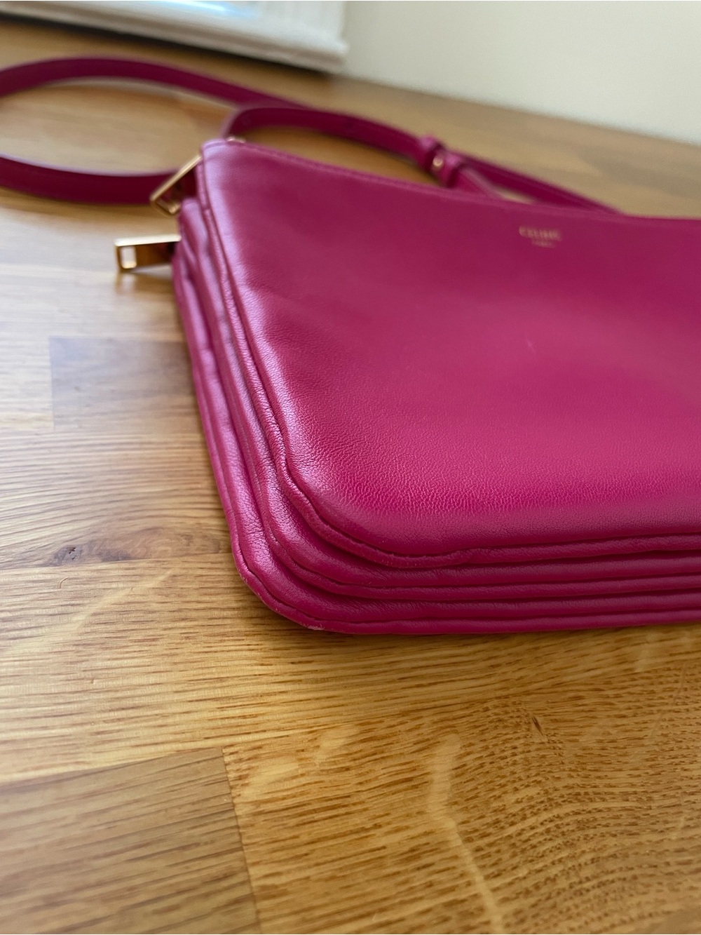Celine Trio Small Pink Leather Crossbody Bag - Picture 3 of 16